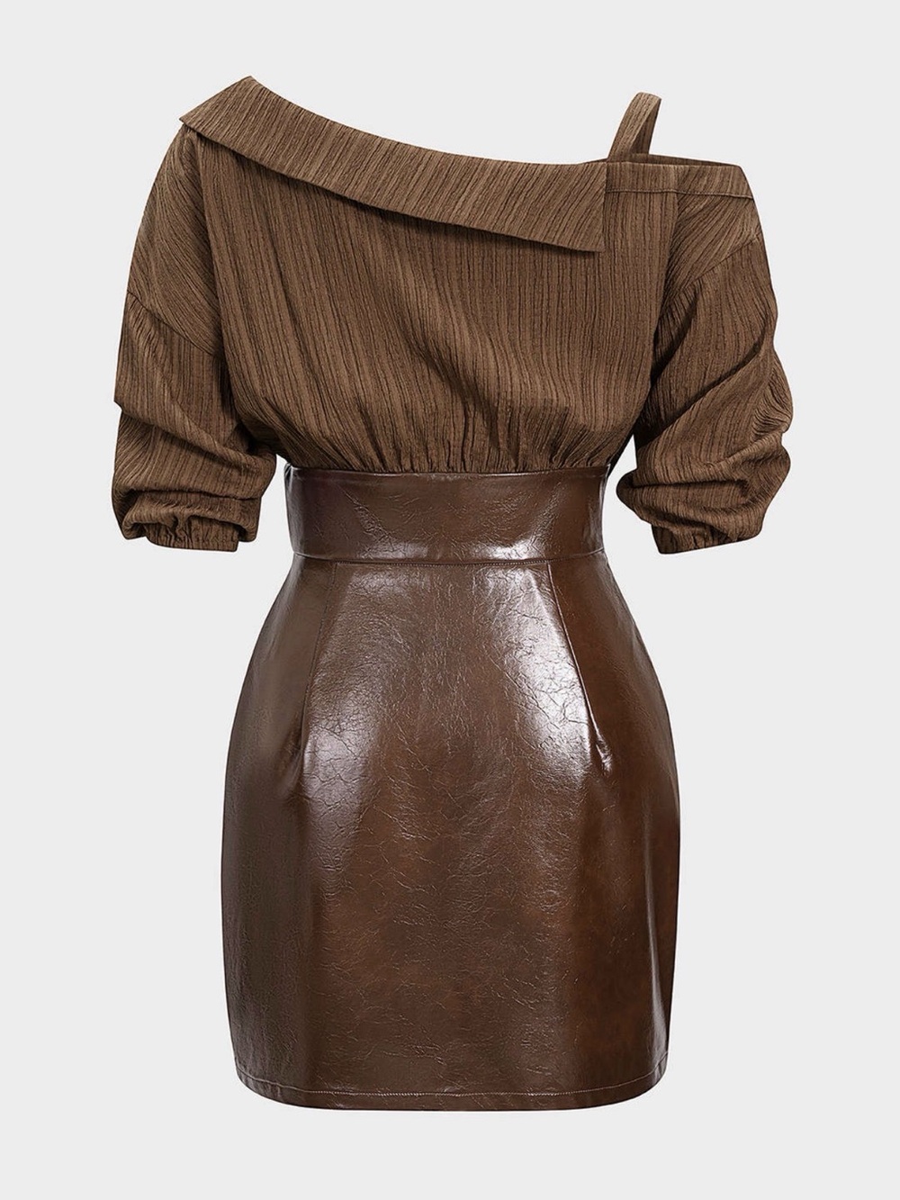 Micas (XL 10-12) Faux leather mini dress - Picture 2 of 4